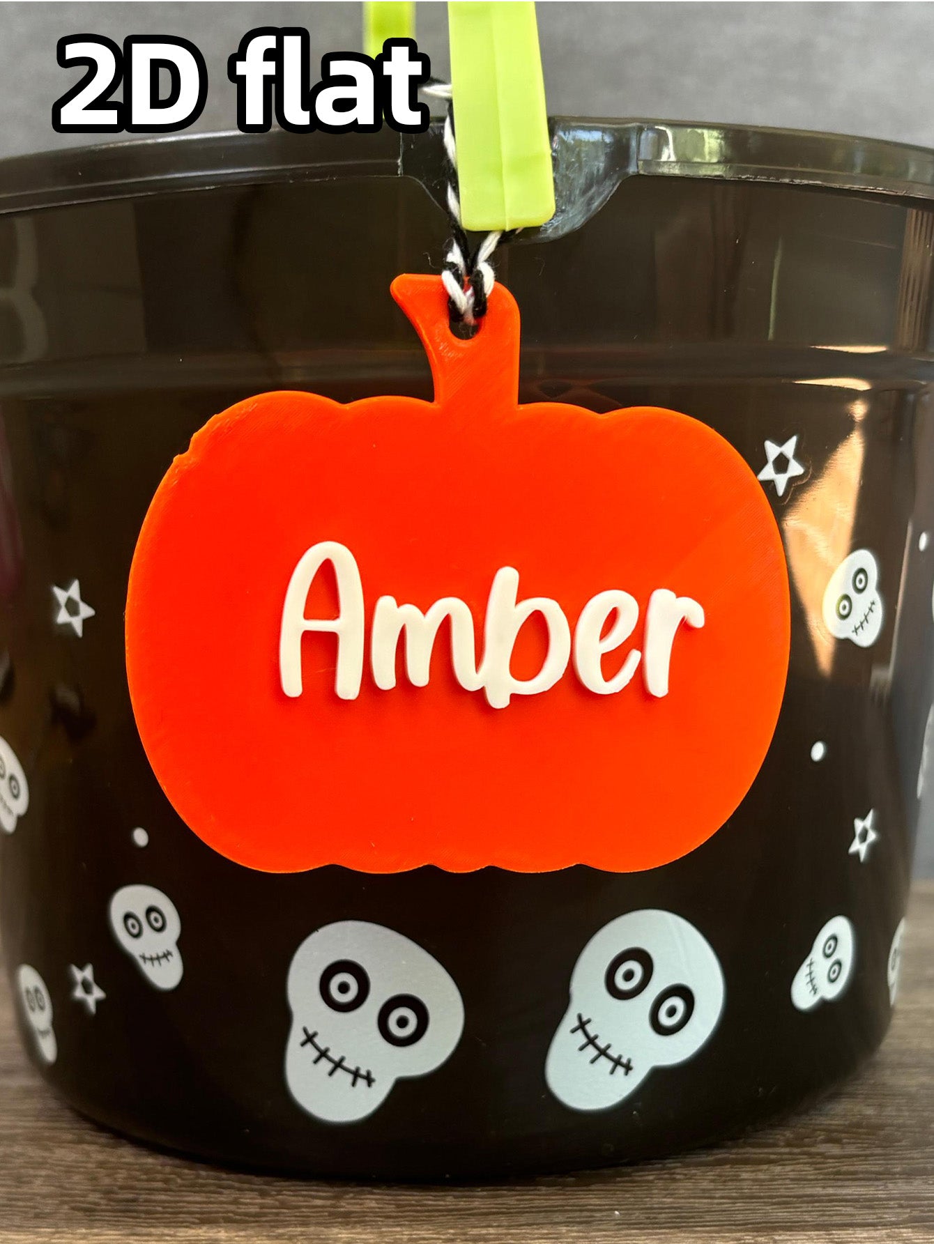 Boo Basket Tag, Personalized Ghost Name Tag, Halloween Basket Tag