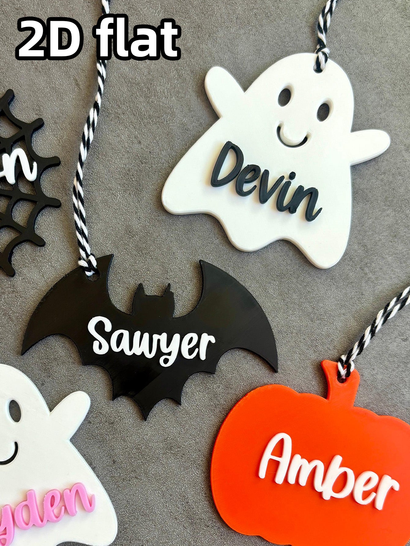 Boo Basket Tag, Personalized Ghost Name Tag, Halloween Basket Tag