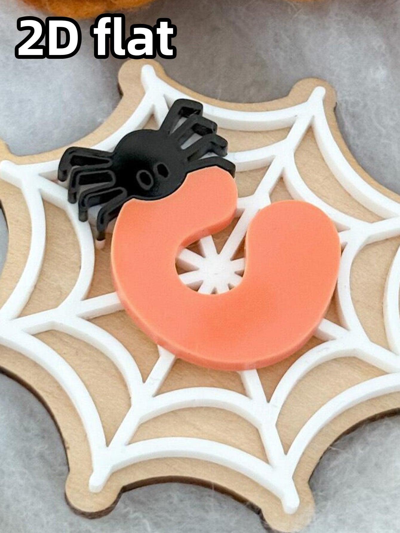 Personalized Halloween Spider Web Boo Basket Letter Name Tag