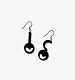 Abstract Black Symbol Dangle/Ear Clip