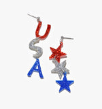 Independence Day Star Dangle/Ear Clip