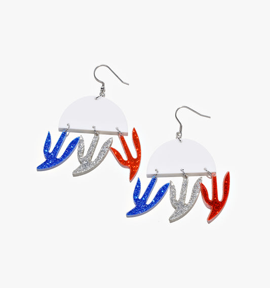 Independence Day Triple Dangle/Ear Clip