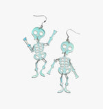 Halloween Cartoon Skeleton Earrings & Necklace Set