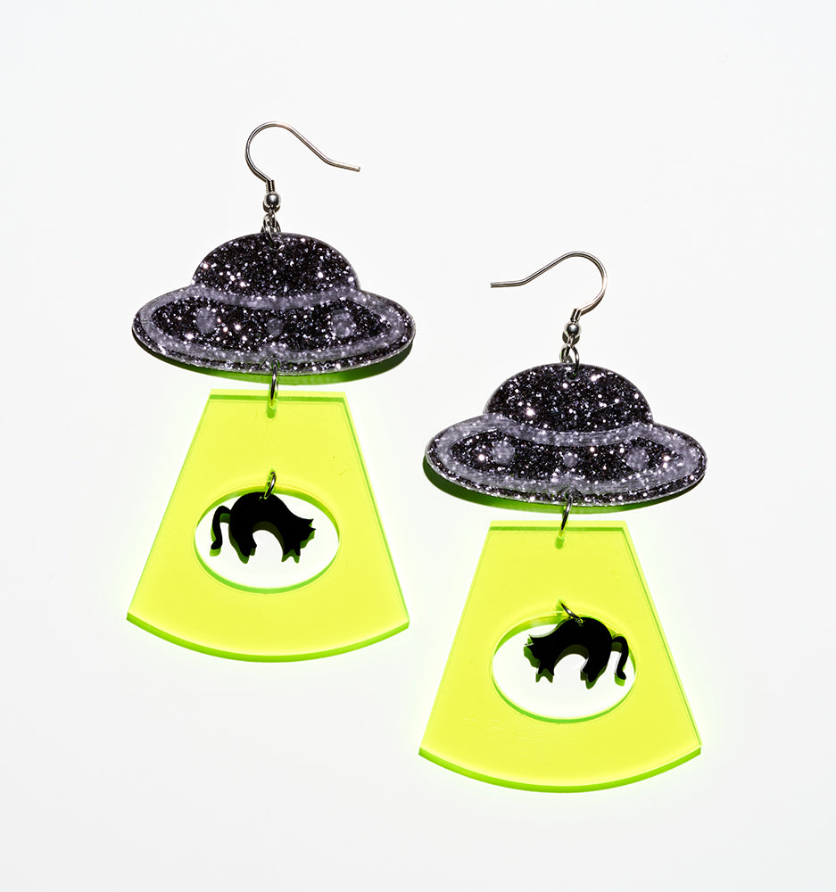 Novelty UFO Neon Earrings/Ear Clip