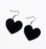 Black Heart Earrings/Ear Clip