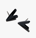 Small Black V-shaped Studs/Ear Clip