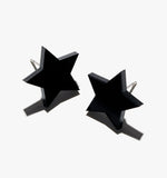 Black Star Earrings/Ear Clip