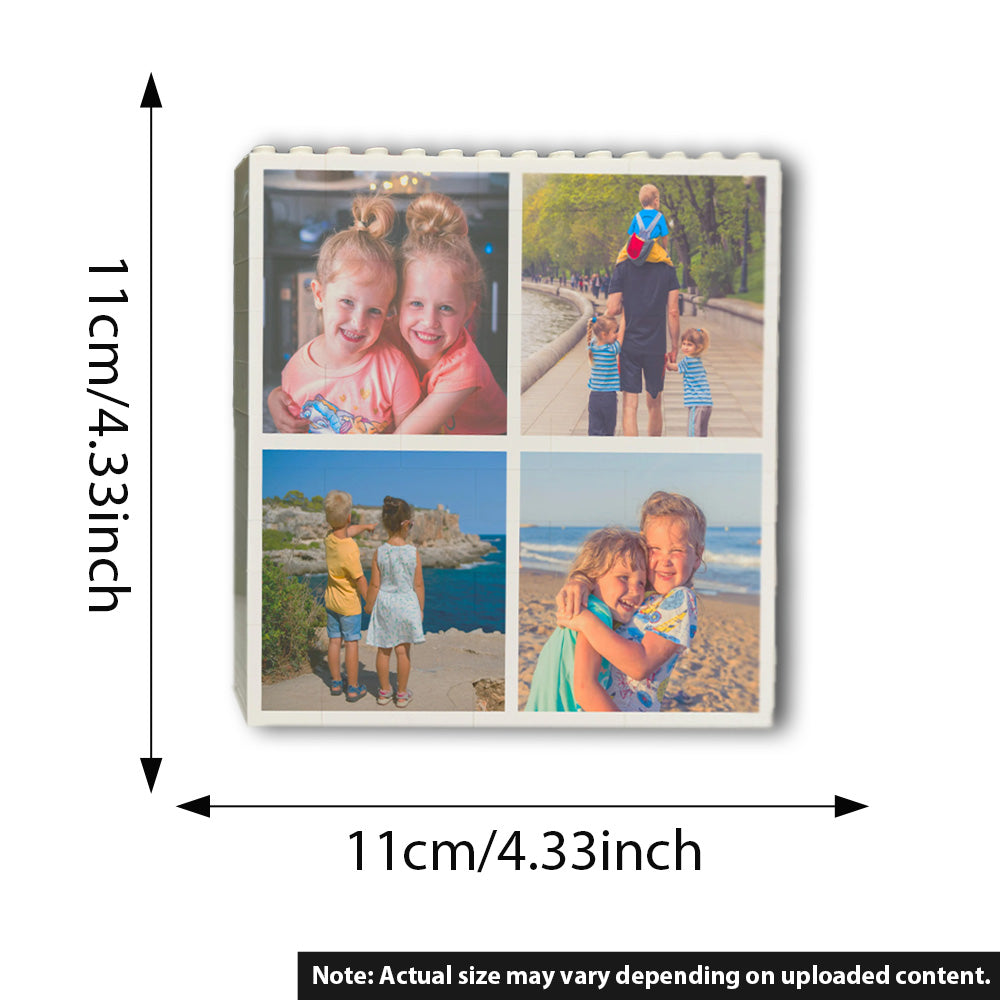Personalized Medium Square Collage Block, Custom Photo Puzzles