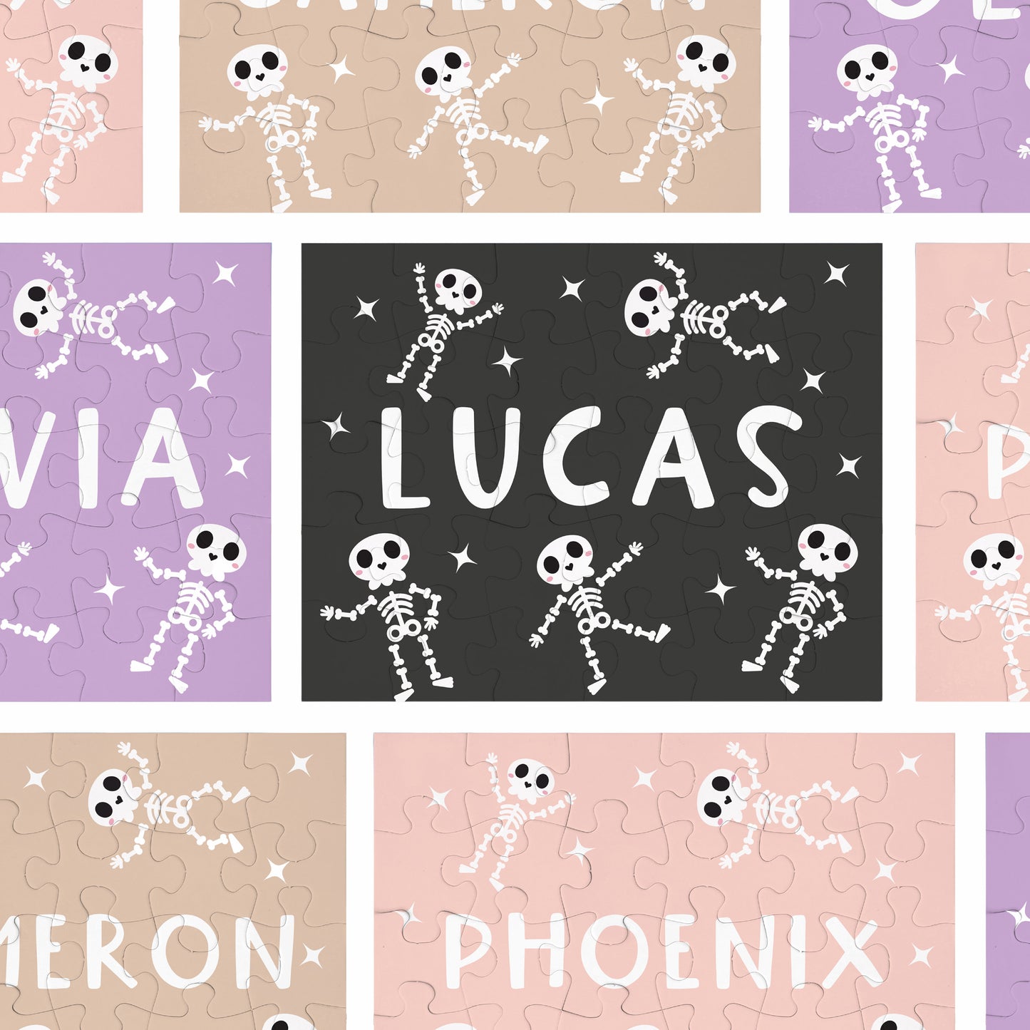 Personalized Halloween Name Puzzle Gift for Kid