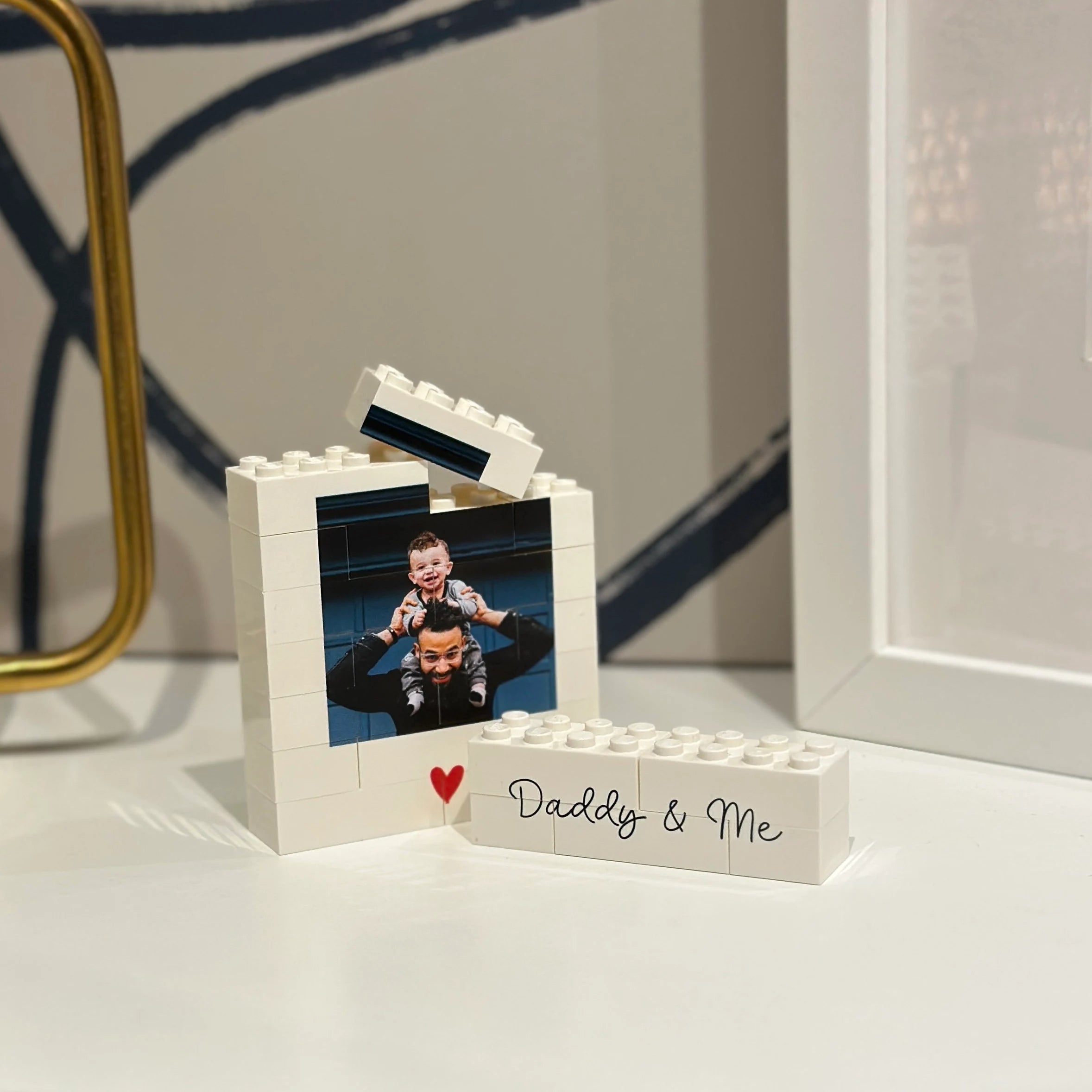 Personalized Customized Photo Rectangle Building Block, Puzzle Picture Building Block, Vertical Design