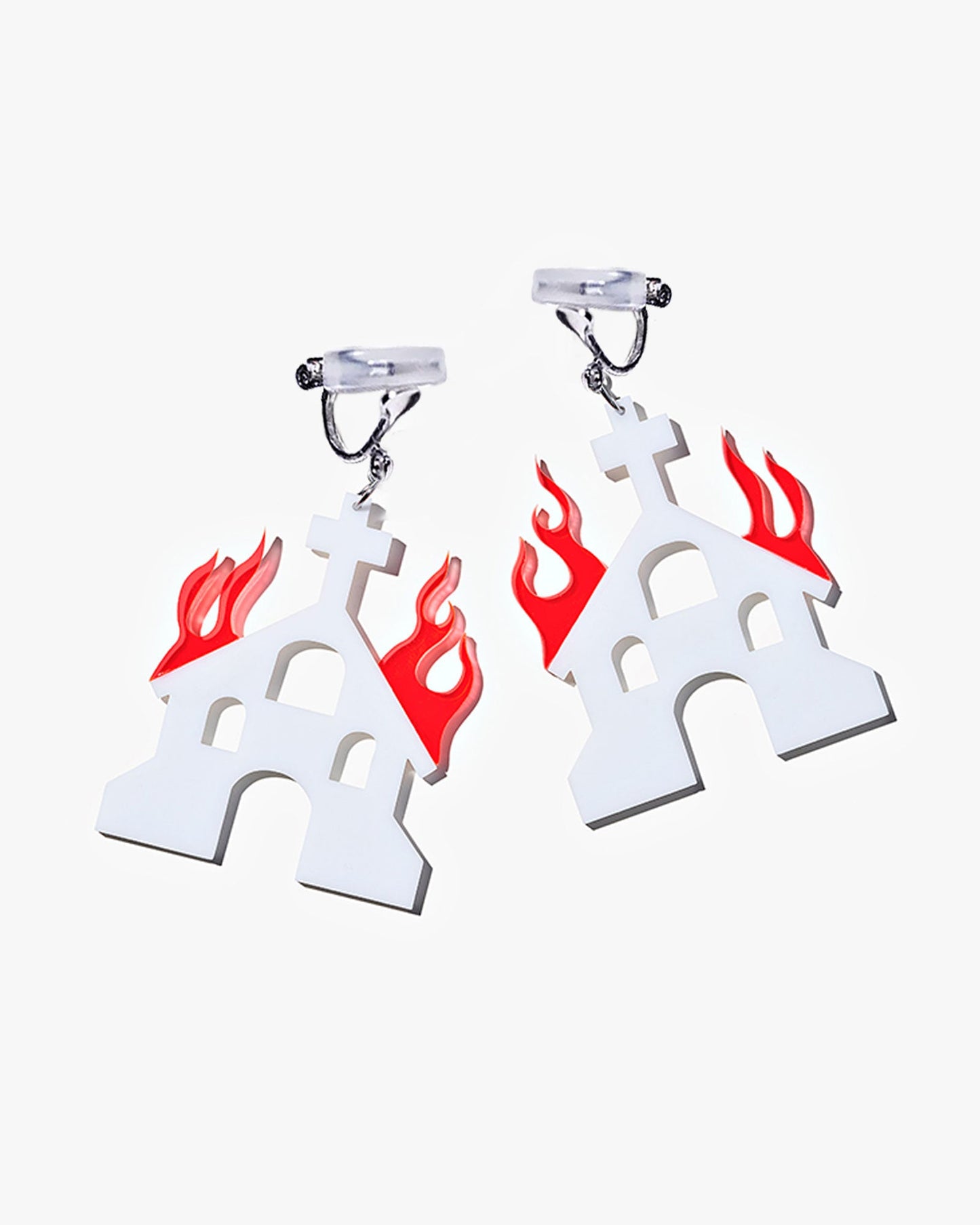 Halloween Burning House Drops/Ear Clip