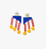 Fashion Glitter Flower Dangle/Ear Clip