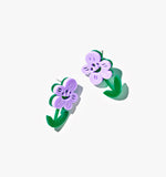 Small Floral Drop Studs/Ear Clip