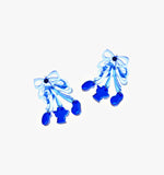 Blue BowTie Dangle Earrings/Ear Clip