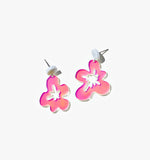 Laser Lrregular Floral Drop Earrings/Ear Clip