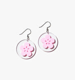 Pink Cherry Blossom Earrings/Ear Clip