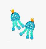 Kawaii Green Jellyfish Earrings/Ear Clip
