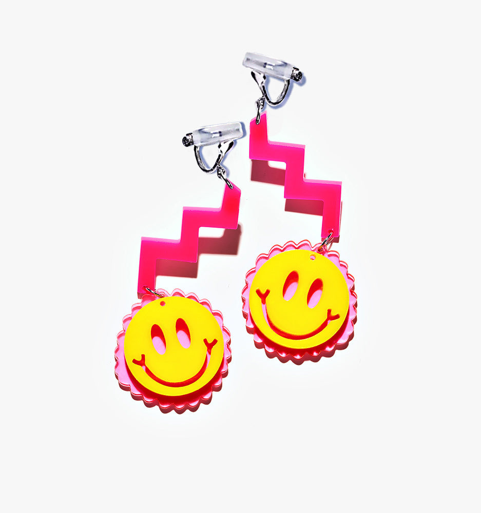 Cartoon Smiley Emoticon Dangle/Ear Clip