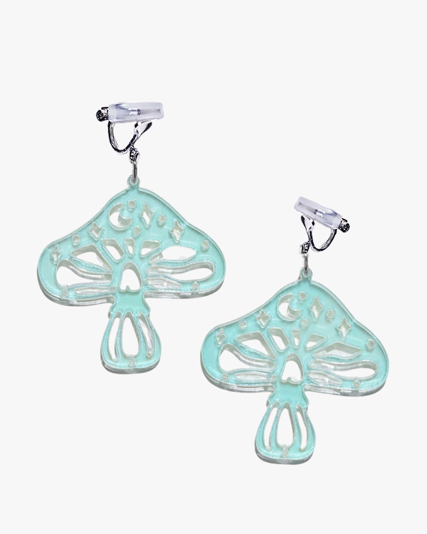 Laser Mushroom Earrings/Ear Clip