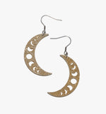 Golden Hollow Moon Earrings/Ear Clip