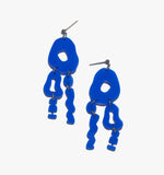 Blue Oil Painting Pendant/Ear Clip