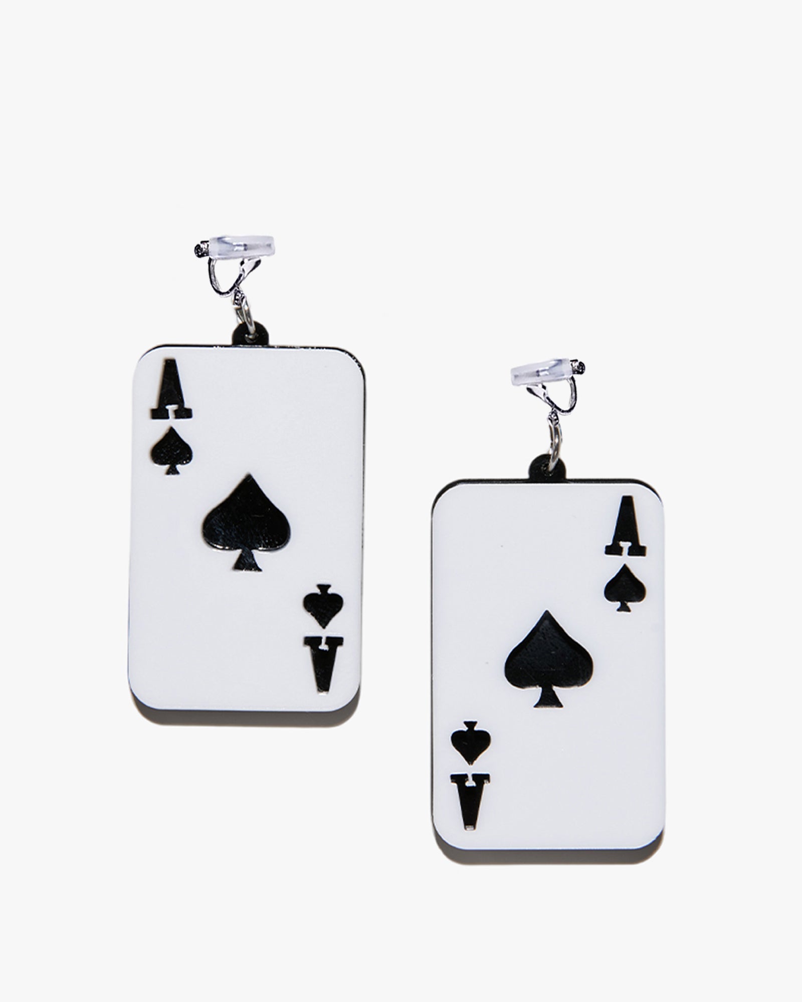 Ace Of Spades Poker Earrings/Ear Clip