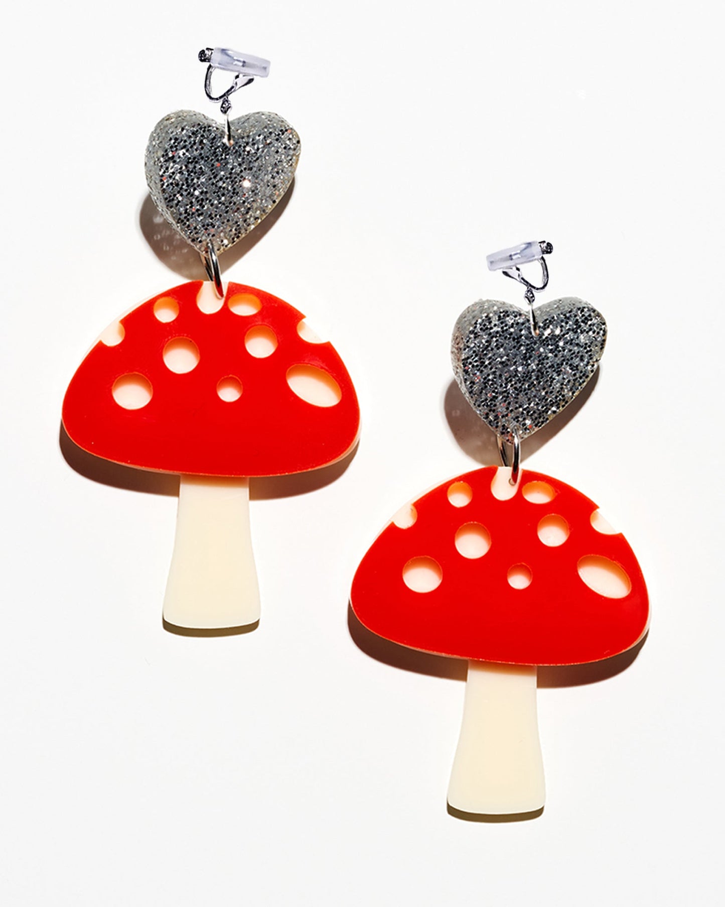 Funky Mushroom Earrings/Ear Clip