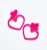 Pink Heart Barbie Drops/Ear Clip
