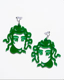 Green Hydra Earrings/Ear Clip