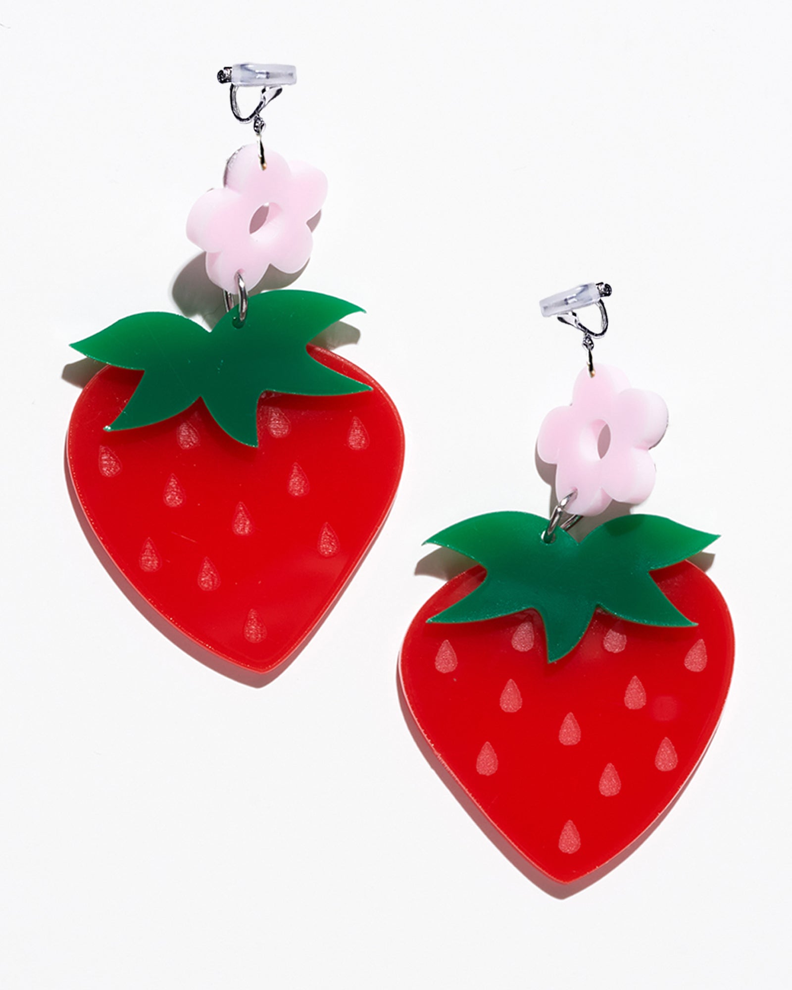 Cartoon Strawberry Earrings/Ear Clip