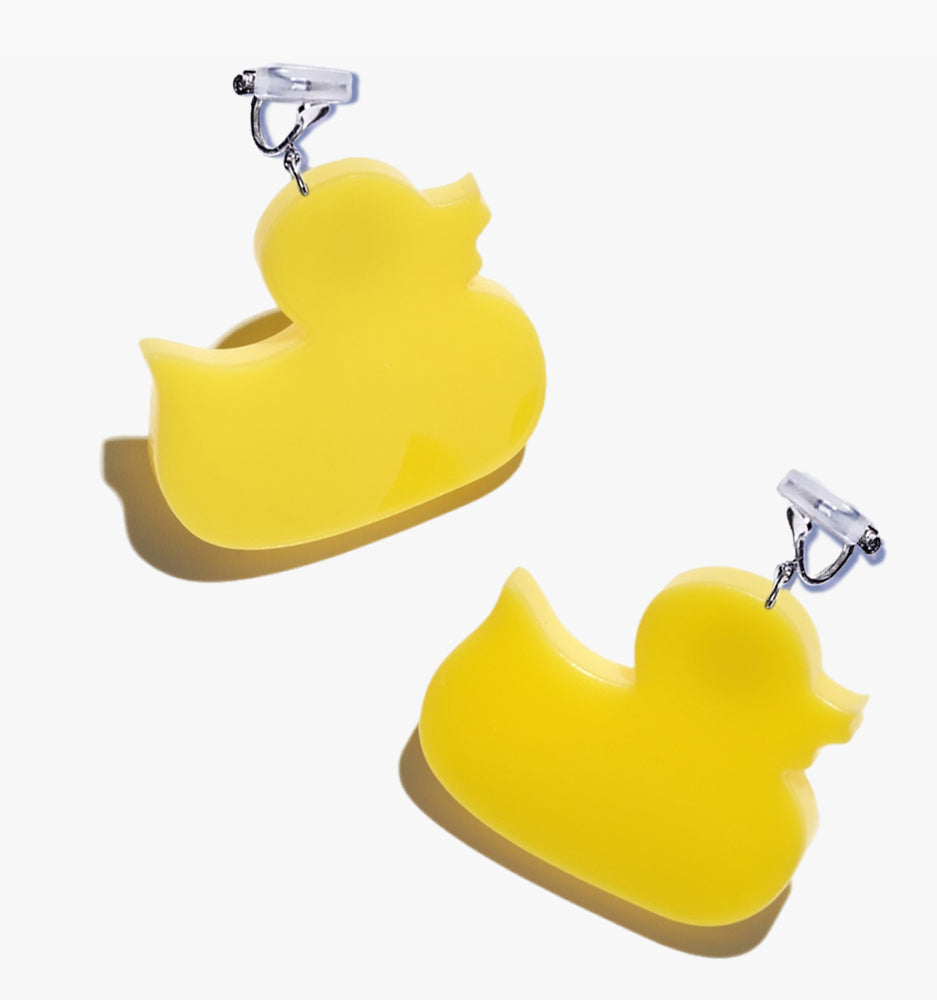 Cartoon Yellow Duck Earrings/Ear Clip