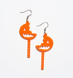 Halloween Bitten Pumpkin Earrings/Ear Clip