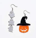 Halloween Pumpkin & Ghost Earrings/Ear Clip