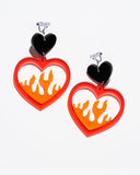Halloween Burning Heart Ear Clip