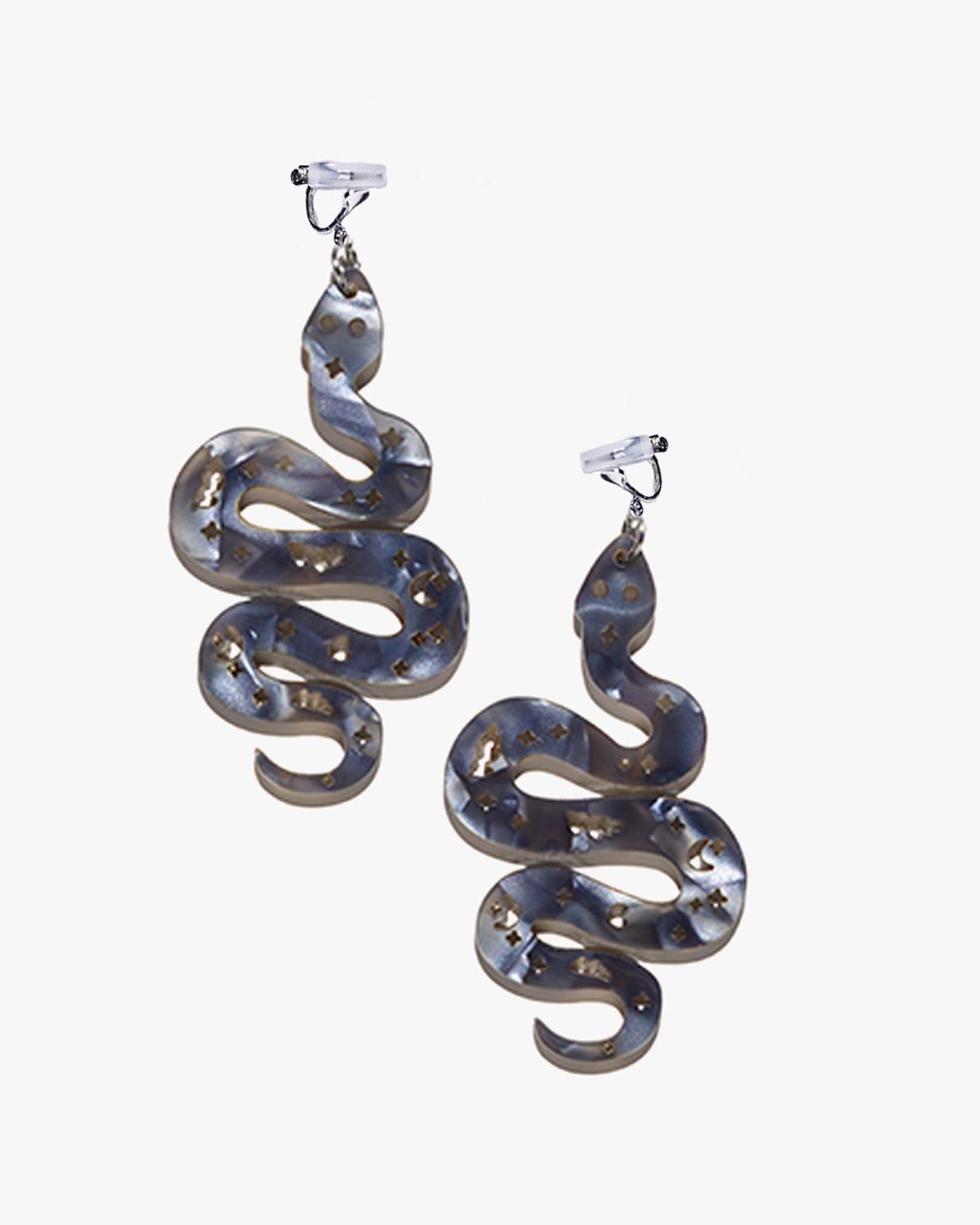 Black Snake Drop Ear Clip