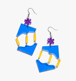 Blue Carnival Earrings/Ear Clip