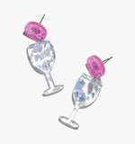 Clear Goblet Earrings/Ear Clip
