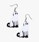 Halloween White Cat Earrings/Ear Clip