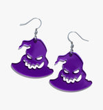 Halloween Purple Witch Hat Earrings/Ear Clip