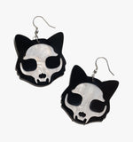 Halloween Cat Skull Earrings/Ear Clip