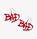 Halloween Red BAD Earrings/Ear Clip
