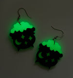 Halloween Luminous Bubbling Pot Earrings/Ear Clip