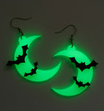 Halloween Luminous Moon Earrings/Ear Clip