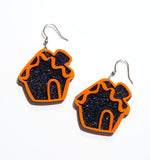 Halloween Mini Haunted House Earrings/Ear Clip