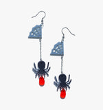 Halloween Hanging Spider Earrings/Ear Clip