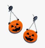 Halloween Pumpkin Bag Earrings/Ear Clip