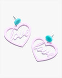 Pink Love Earrings/Ear Clip