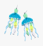 Blue Luminous Jellyfish Dangle/Ear Clip