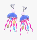 Pink Luminous Jellyfish Ear Clip