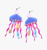 Pink Luminous Jellyfish Dangle/Ear Clip